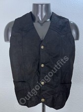 Cripple Creek 100 Genuine Leather Men's Snap Button Western Vest Size L