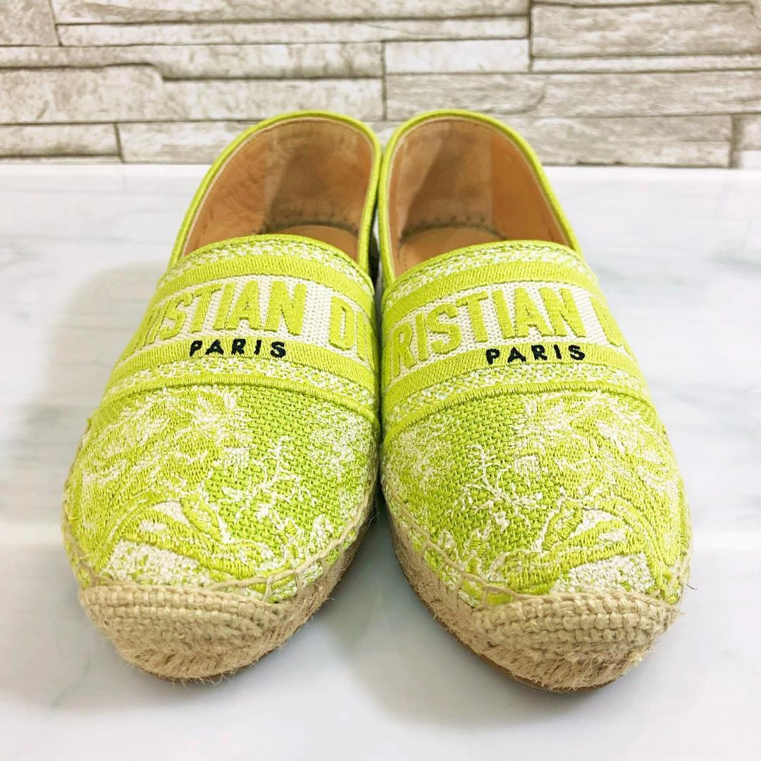 Escarpins Christian Dior espadrilles à talon multicolore EU34/US4 39959c