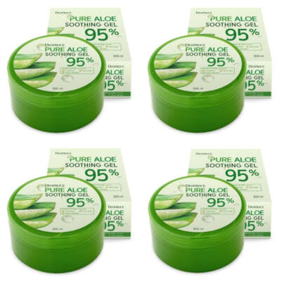 Deoproce Pure Aloe Soothing Gel 95% 300ml*4Pcs - FREE SHIPPING