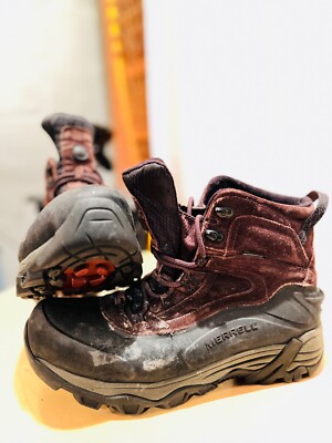 Merrell Men's Ice Jam Waterproof Suede and Rubber Winter Hiking Boots Size 11