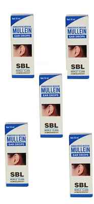 SBL Mullein Ear Drops for Fungal Infection (10ml) - Pack of 5 | Earache (Otalgia