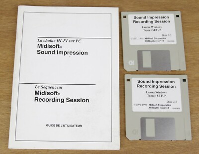 Midisoft Sound Impression / Recording Session - 2 Disketten + Anleitung