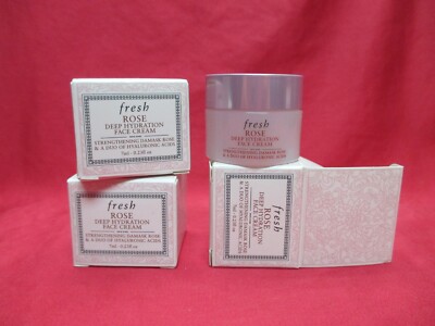 fresh Rose Deep Hydration Face Cream ~ Travel 7mL/0.23oz ~ LOTof3 ~ NEW