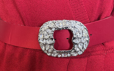 Vintage ST John Red Belt Vintage St. John Waist Belt, Size 4/28 main image 2