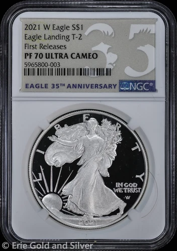 2021-W Proof Type 2  T-2 $1 American Silver Eagle NGC PF 70 UC | First Releases