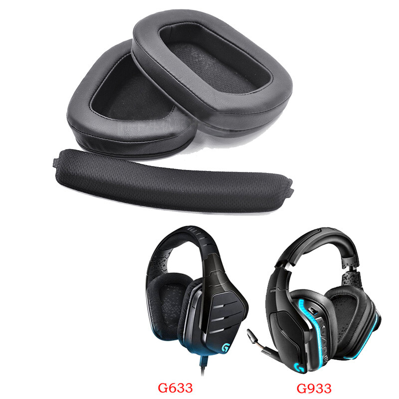 Replacement Earpads Ear Cushions and Headband Pad Kit for Logitech G933