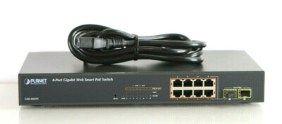  Planet Technology GSD-802PS 8-Port 10/100/1000Mbps with 2 Shared SFP B90 