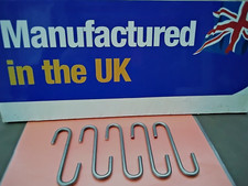 4" SMALL S-hook x 5 units MEAT & FOOD GRADE  stainless 6mm 100 L X 17 W x 30 D