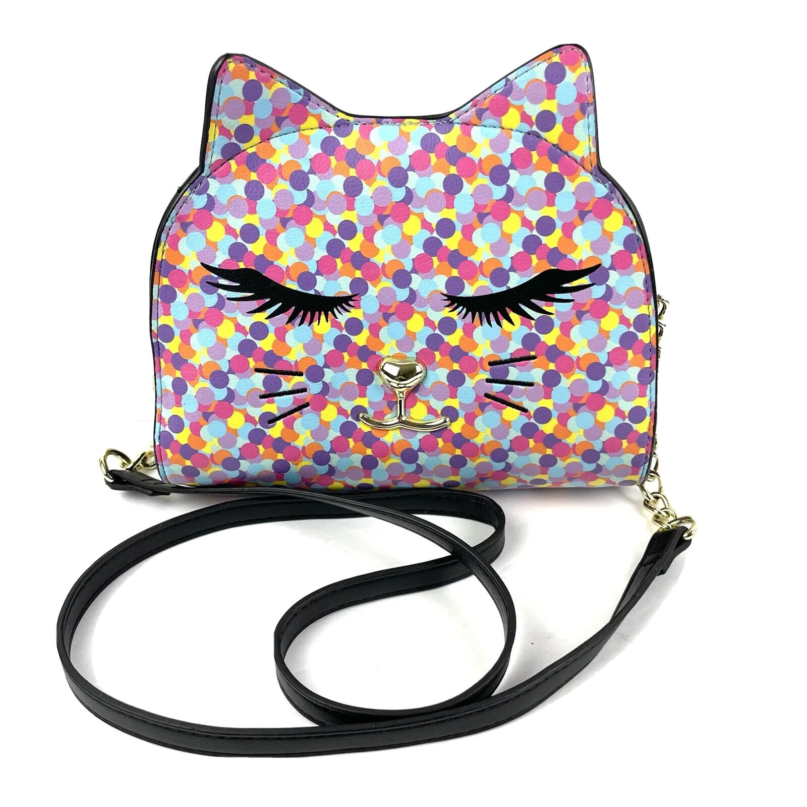 Betsey Johnson Crossbody Bag Confetti Cat Multicolor … Gem
