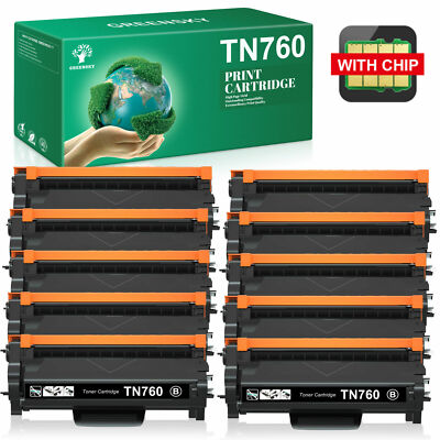 10PK TN760 TN730 Toner Compatible for Brother HL-L2395DW MFC-L2710DW DCP-L2550DW
