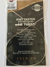addi Turbo  Circular Knitting Needles Skacel USA US 000 1.5mm , 16 inch 40cm 