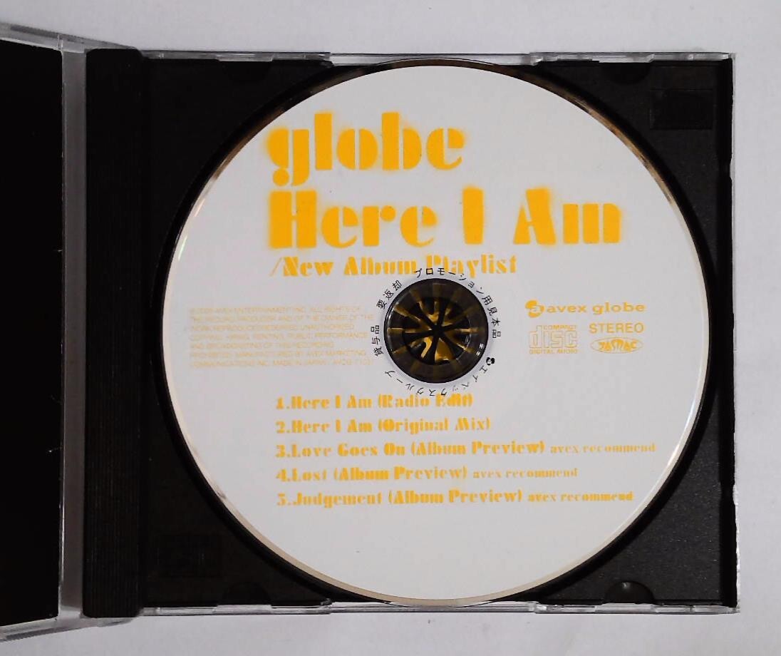 Globe – Here I Am / New Album Playlist AVCG-71037 JAPAN CD, Maxi