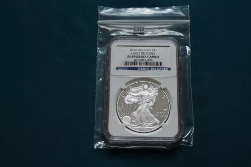 NGC PF69 2010 W Ultra Cameo American Silver Eagle Early releases NICE COIN E310