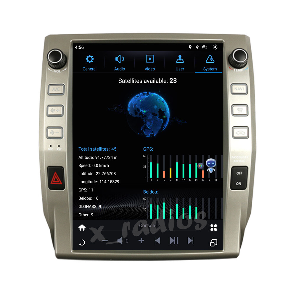 For Toyota Tundra 2014-2020 Car Radio GPS Navi Sat Vertical Tesla Style
