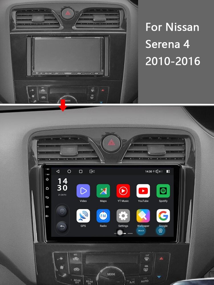 For Nissan Serena 4 C26 10-16 Navigation GPS Car Radio Multimedia