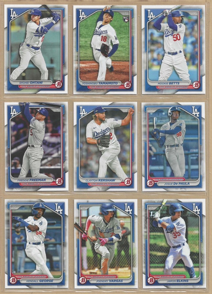 2024 Bowman PAPER BASE & PROSPECTS Team Set - PICK ANY TEAM(S) YOU WANT