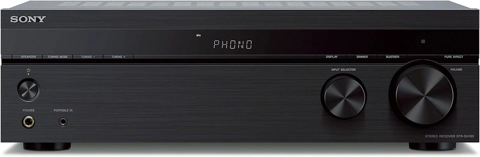 Sony 2-Channel Stereo Receiver with Bluetooth Phono & Aux Input - STR-DH190