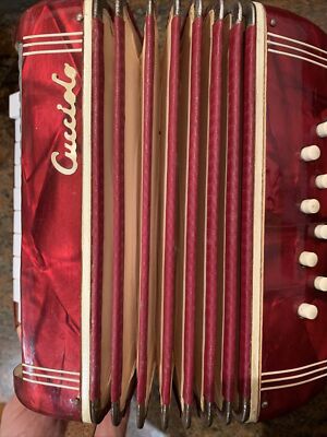 Mini Fisarmonica Legno - 6cm, Decorativa, Rosso - Foto 11