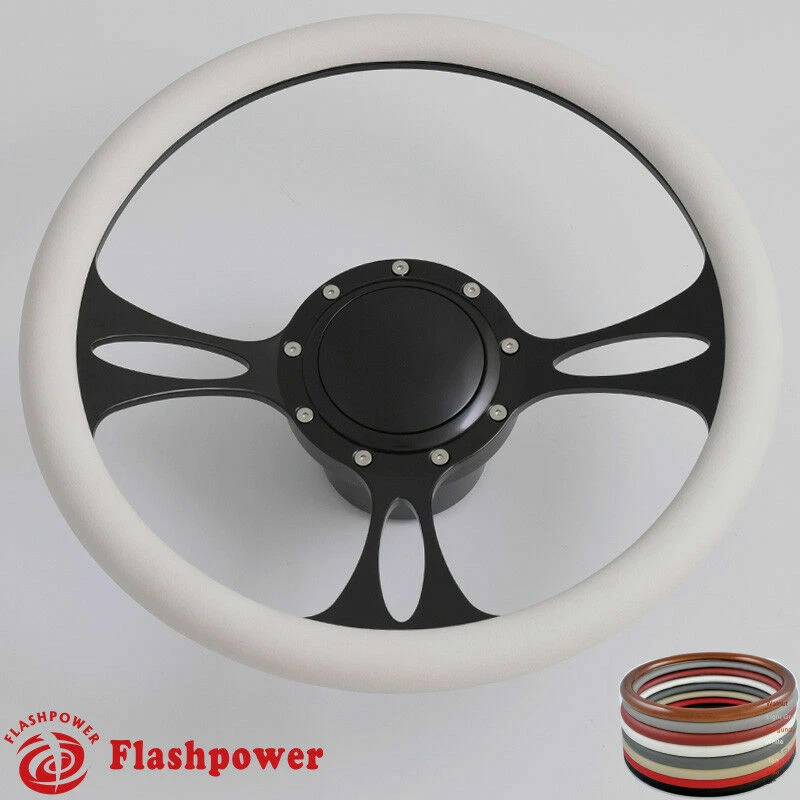 Volantes Billet 14"" negros medio envoltura personalizados Safari Grand Prix Foto 3 de 4