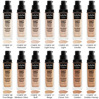 Nyx　ガイアフローK&W 6 NYX Can't Stop Won't Stop Full Coverage Foundation - CSWSF 