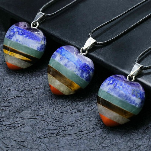 7 Chakra Natural Stone Pendant Necklace 