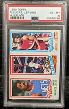 1980 Topps Julius Erving Maurice Lucas Abdul Jeelani PSA 6 EX-MT #62 262 158