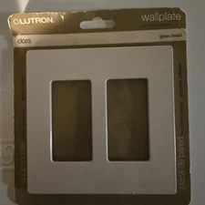 Lutron CW-2-WH Claro 2-Gang Wall Plate, Gloss White, 1-Pack