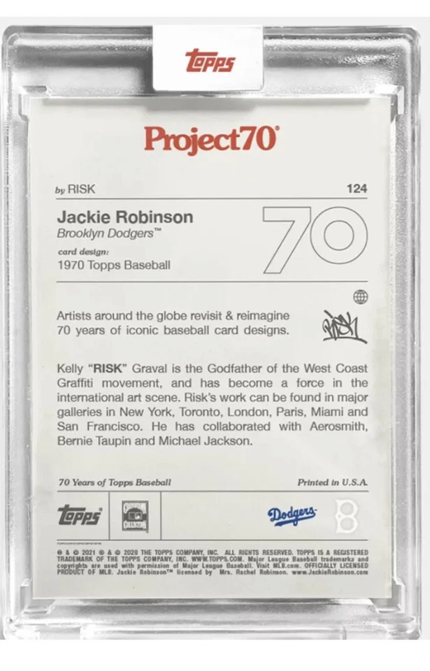 2021 Topps Project 70 | 3-Card Set #124-125-126 Jackie Robinson [Dodgers] W/Box - Image 3 of 4