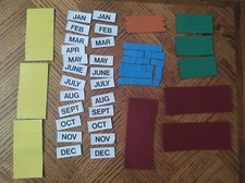 Magnetic White Board Extras Months, arrows, circles, Rectangles