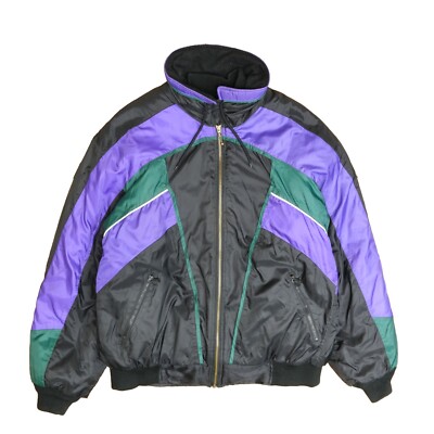 Vintage Choko Racing Jacket Size Large Insulated Fleece Lined Snowmobile 