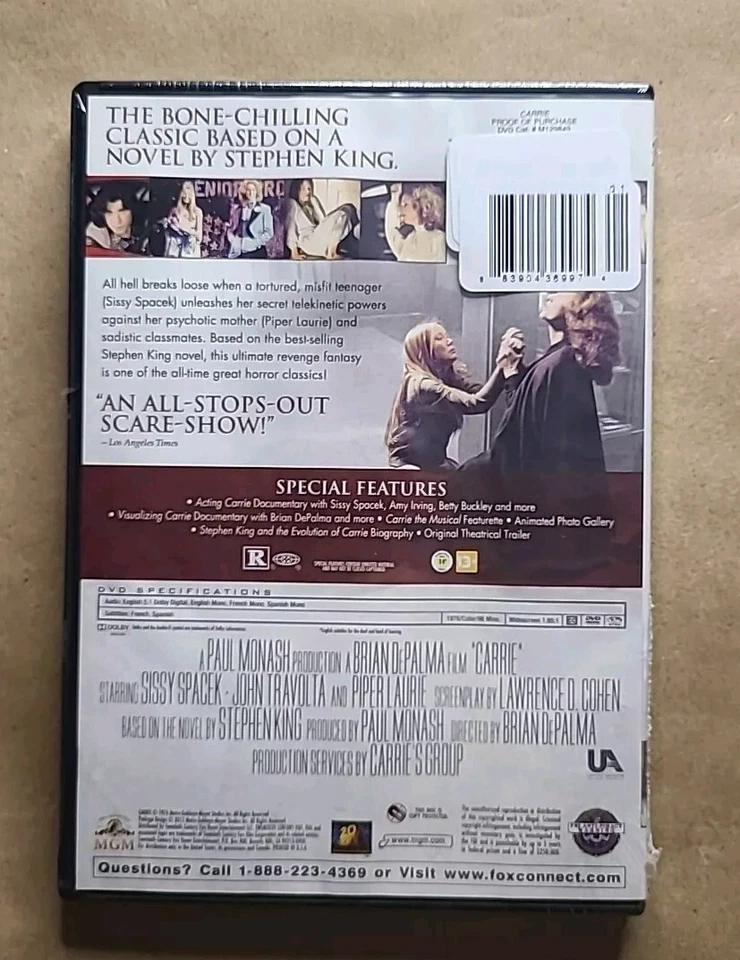 Carrie [1976] (DVD, 2017, Limited Edition Art Card Cover) - Image 2 of 3