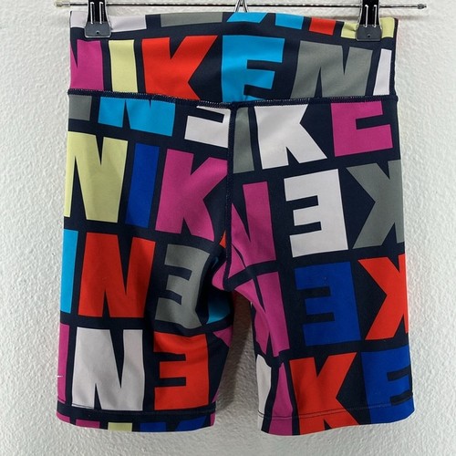 Nike bicycle girls shorts medium Nike Kids Obsidian All Print Dri-FIT medium - Picture 3 of 5