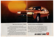 1988 CITROEN BX Diesel Turbo Vintage Original 2 page Print AD | Red car photo Fr