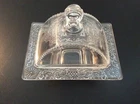 Rare Depression Glass Butter Dish Rectangular Floral Daisy 1940’s