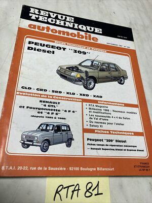 Peugeot 309 GLD GRD SRD XLD XRD XAD Diesel Technical Review RTA