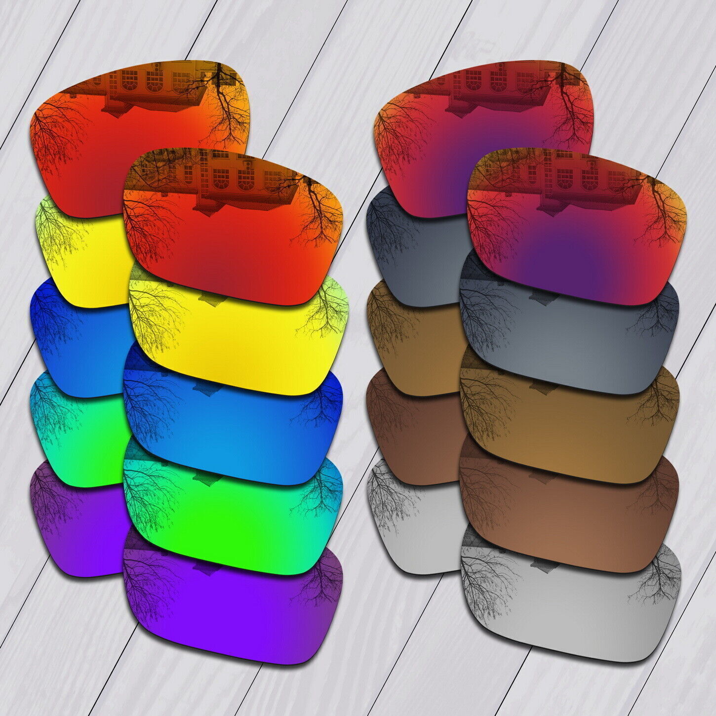 Lentes de repuesto polarizadas para Oakley Holbrook 9102 opciones antiarañazos 9384