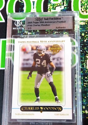 2005 Topps Vault Charles Woodson 1/1 1st Edition Blank Back #3/3 *SUPER RARE!*