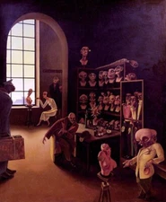 Moulage Studio Art Print – Franz Sedlacek 1932 – Surreal Puppetry & Drama