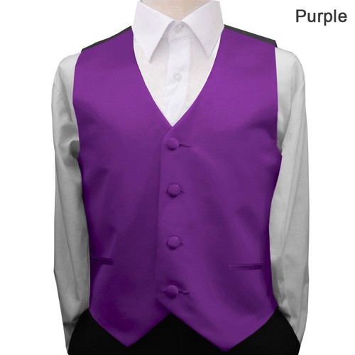 Toddler Kids Boys Baby Children Satin Vests Waistcoat For Formal Tuxedo Suit - Picture 19 of 26
