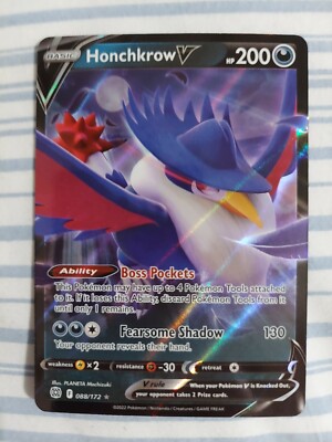 honchkrow pokemon card price Honchkrow V 088/172 Brilliant Stars NM Ultra Rare Pokemon Card