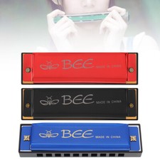 10 Holes 20 Tone Chromatic Harmonica KeyC Mouth Organ for Children and Beginner