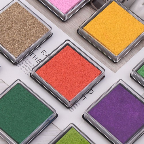 DIY Multi-color Art Decor Sponge Stamp Pads Square Fingerprint Inkpad Ink Pad - Picture 7 of 25