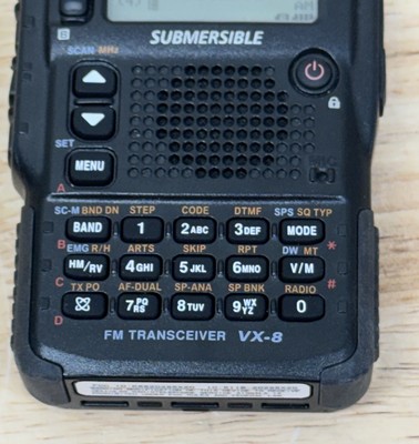 Yaesu VX-8DR Quad Band Submersible Transceiver 50/144/220/430 MHz