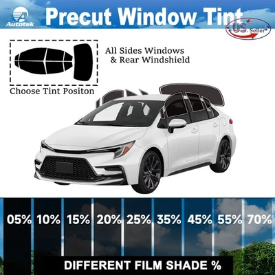 Computerized Custom PreCut 2Ply Window Tint Film Kit For Toyota Corolla Sedan - Image 1 of 4