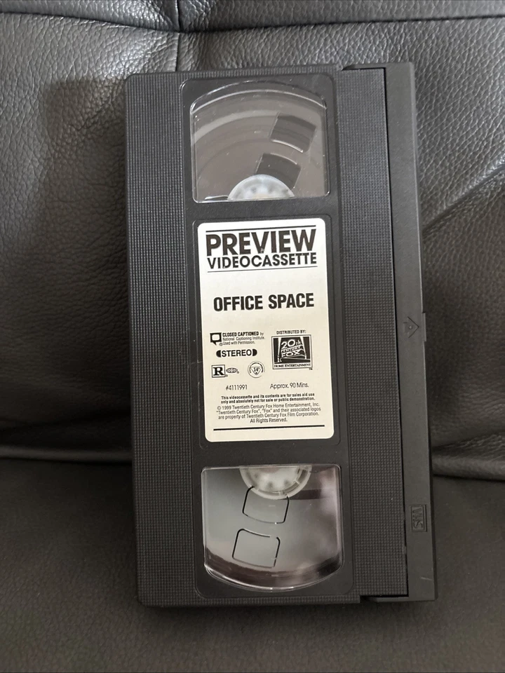 Office Space VHS Tape Rare Screener Copy Foto 4 de 4