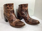 Freebird by Steven Women’s Size 9 Brown Leather Salt Side Zip Ankle Boots SW1-13