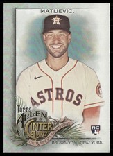 J.J. Matijevic Rookie 2022 Topps Allen Ginter Silver Portrait Houston Astros