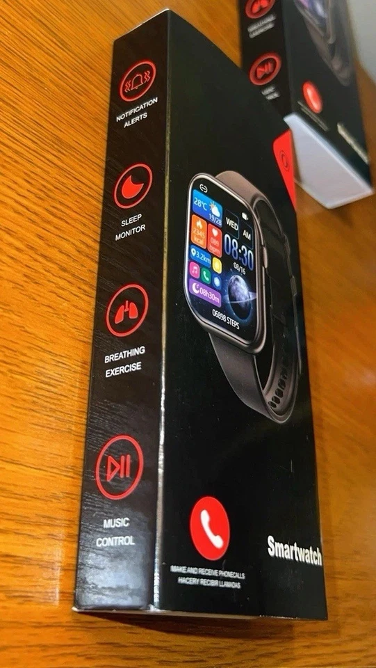 Reloj Inteligente Rosa Para iPhone o Android, Con Banda Extra Color Dorado-NUEVO CON ETIQUETAS Foto 3 de 4