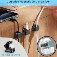 9Pcs Magnetic Cable Clips Cord Holder, Under Desk Cable Management Lot