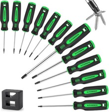 13Pcs Magnetic Torx Screwdriver Set T5–T40 | CR-V Star Screwdrivers + Magnetizer